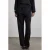 Pink Noir regular waist straight leg broek – zwart