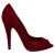 Casadei Peep-Toe Pumps in Bordeaux Suède