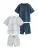 Next Set  marine / duifblauw / wit