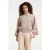 Smashed Lemon Off-white en gestreept kort bomberjack met hoge kraag |