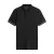 Tommy Hilfiger Heren Liquidtip Poloshirt met Korte Mouwen (Zwart)
