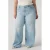 Levi’s Plus high waist wide leg jeans light blue denim