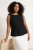 Trendyol Curve Dames Zwart Effen Mouwloos Getailleerd Grote maten Blouses