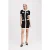 Karl Lagerfeld Polo Contrast Knit Dress Black