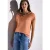 Street One Dames Basic Shirt in effen kleur in Oranje