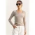 Slim Fit U-Hals Gebreide Blouse