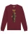 Watapparel Sweatshirt ‘Forelle’  gemengde kleuren / bourgogne
