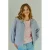 FREEQUENT jasje met krijtstreep blauw