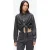 Karl Lagerfeld Washed Black Klj Denim Wrap Blouse
