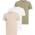 AllSaints Tonic Ss Crew 3 Pk White/brown/green