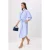 TRENDYOLMİLLA Dames Blauw Gestreept Midi Driekwart mouw Blousejurk Jurken