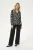 Blouse met lange mouwen Regular fit Black/White Flower Print floral