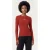 Karl Lagerfeld Longsleeve Ribbed Mock Neck Cinnabar