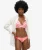 Gestreepte Triangelbikinitop Roze