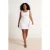 Trendyol Curve Dames Wit Effen Kort / Mini Mouwloos Feest Bodycon Grote maten Jurk