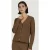 EsQualo Cardigan Short Fancy Knit Army Green