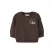 NAME IT BABY rechtvallende sweater met borduursels en print – donkerbruin
