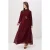Trendyol Modest Dames Bordeaux Bloemen Maxi Lang A-lijn Modest Avond Jurken