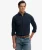 Vintage Destroy Piqué Overhemd met Lange Mouwen Blauw