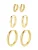 Hey Happiness Oorbellen ‘Trio Hoops’  goud