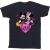 Disney Heren Love Mickey & Minnie Mouse Harten Katoenen T-Shirt (Marineblauw)