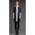 Zwart en Grijs Elleboog Jurk in Felt Style Stof