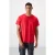 Heren T-shirt met ronde hals in effen birds eye-stof