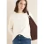 Shirt met trechtervormige hals in effen kleur