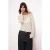 TRENDYOLMİLLA Dames Ecru Effen Lang Getailleerd Blouses