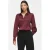 VILA satijnen rechtvallende blouse – donkerrood