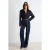 TRENDYOLMİLLA Dames Donkerblauw Effen Recht Hoge taille Jeans