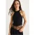 Gestructureerde Halter Crop Blouse