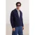 TRENDYOL MAN Heren Donkerblauw Effen Lang, Oversized Vesten