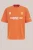 WE Fashion – Heren heavyweight boxy fit T-shirt met print – Boxy Fit – Oranje – Katoen –