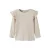 NAME IT MINI slim fit longsleeve met ruches – ecru