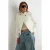 TRENDYOLMİLLA Dames Wit Effen Lang Regular fit Blazers