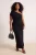 Trendyol Curve Dames Zwart Effen Maxi Mouwloos Casual Recht Grote maten Jurk