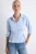 TRENDYOLMİLLA Dames Donkerblauw Effen Lang Getailleerd Overhemden