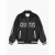 Croyez imitatieleren baseballjack met backprint – zwart