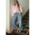 Trendyol Curve Dames Blauw Effen Recht Hoge taille Grote maten Jeans