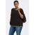 ONLY CARMAKOMA Plus Size rechtvallende gebreide trui met wol – donkerbruin