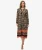 Midi-jurk met Lange Mouwen en Print Black