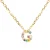 Luxenter Sterling Zilver 925 collier met Veelkleurige Zirkonia afgewerkt in 18K geel goud – Alfabet