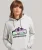 90s Terrain Hoodie met Grafische Print Lichtgrijs