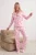 TRENDYOLMİLLA Dames 2-pack Roze Met grafische print Lang Loungewear Regular fit Pyjama- Sets