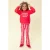LOOXS little gestreepte flared broek roze