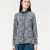 Satijnen garnering shirt en geometrische retro print
