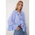 TRENDYOLMİLLA Dames Blauw Effen Lang Relaxed fit Blouses
