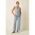 King Louie gestreepte gilet lichtblauw