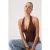 TRENDYOLMİLLA Dames Bruin Effen Mouwloos Getailleerd Blouses